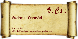 Vadász Csanád névjegykártya