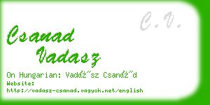 csanad vadasz business card